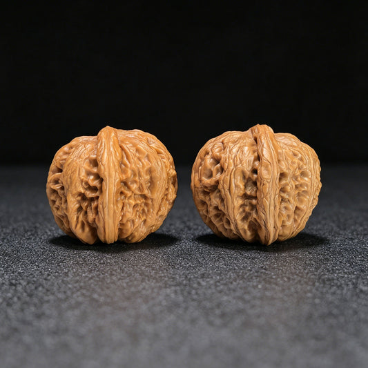 "Pinggu Ingot" Pinggu Yuanbao Wenwan Walnuts Pair | 36.0mm x 39.0mm | PGYB-1101 - ThePatinaProject