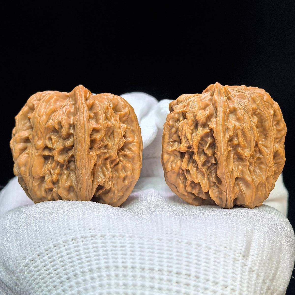 "Pinggu Square / Block" Pinggu Fangkuai PGFK-1502C Low-Profile Wenwan Walnuts Pair | 33.0mm x 39.0mm | PGFK-1502C - ThePatinaProject