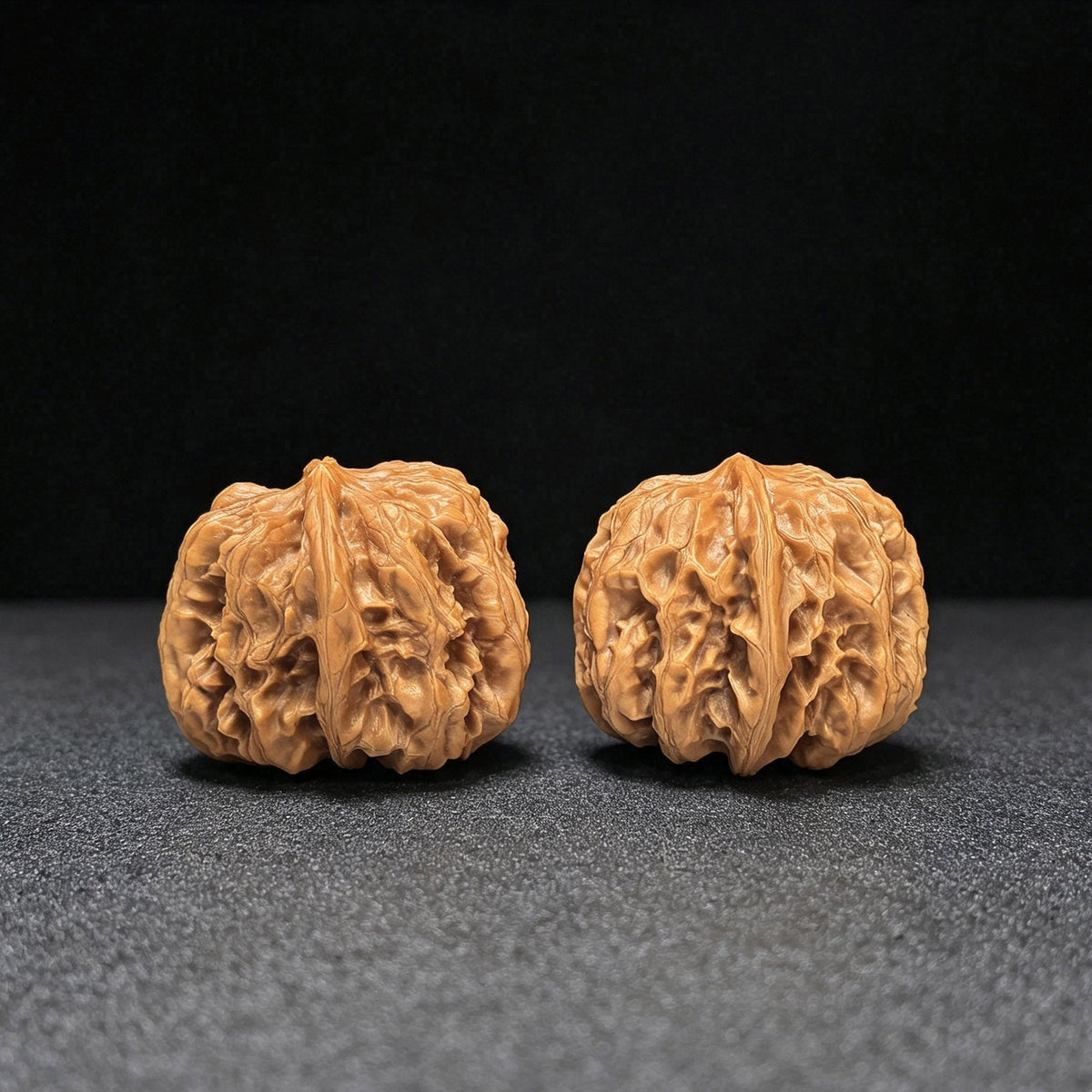 "Pinggu Square" Pinggu Fangkuai PGFK-1501C Low-Profile Wenwan Walnuts Pair | 31.0mm x 40.0mm | PGFK-1501C - ThePatinaProject