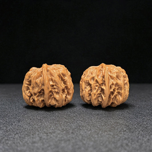 "Pinggu Square" Pinggu Fangkuai PGFK-1501C Low-Profile Wenwan Walnuts Pair | 31.0mm x 40.0mm | PGFK-1501C - ThePatinaProject