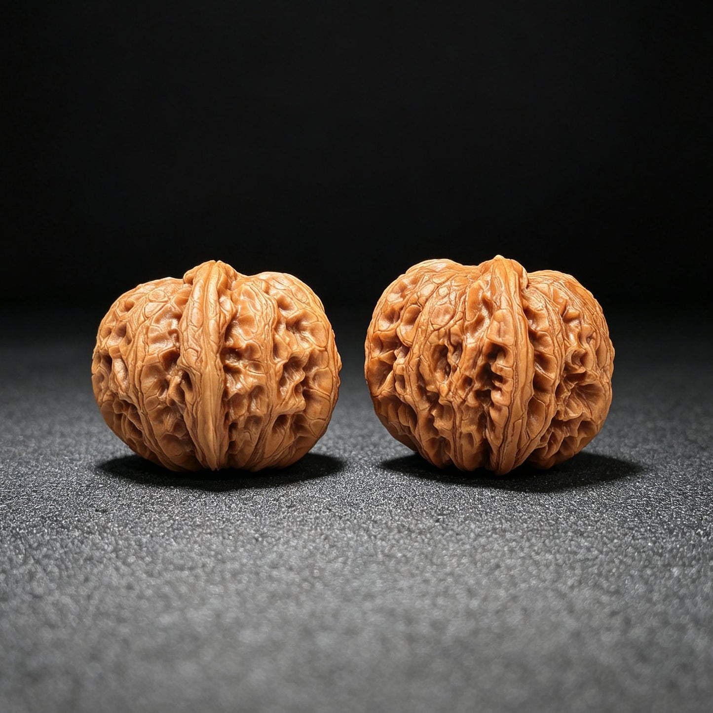 "Pinggu Sycee Ingot" Pinggu Yuanbao PGYB-1502C Low-Profile Wenwan Walnuts Pair | 38.0mm x 40.0mm | PGYB-1502C - ThePatinaProject