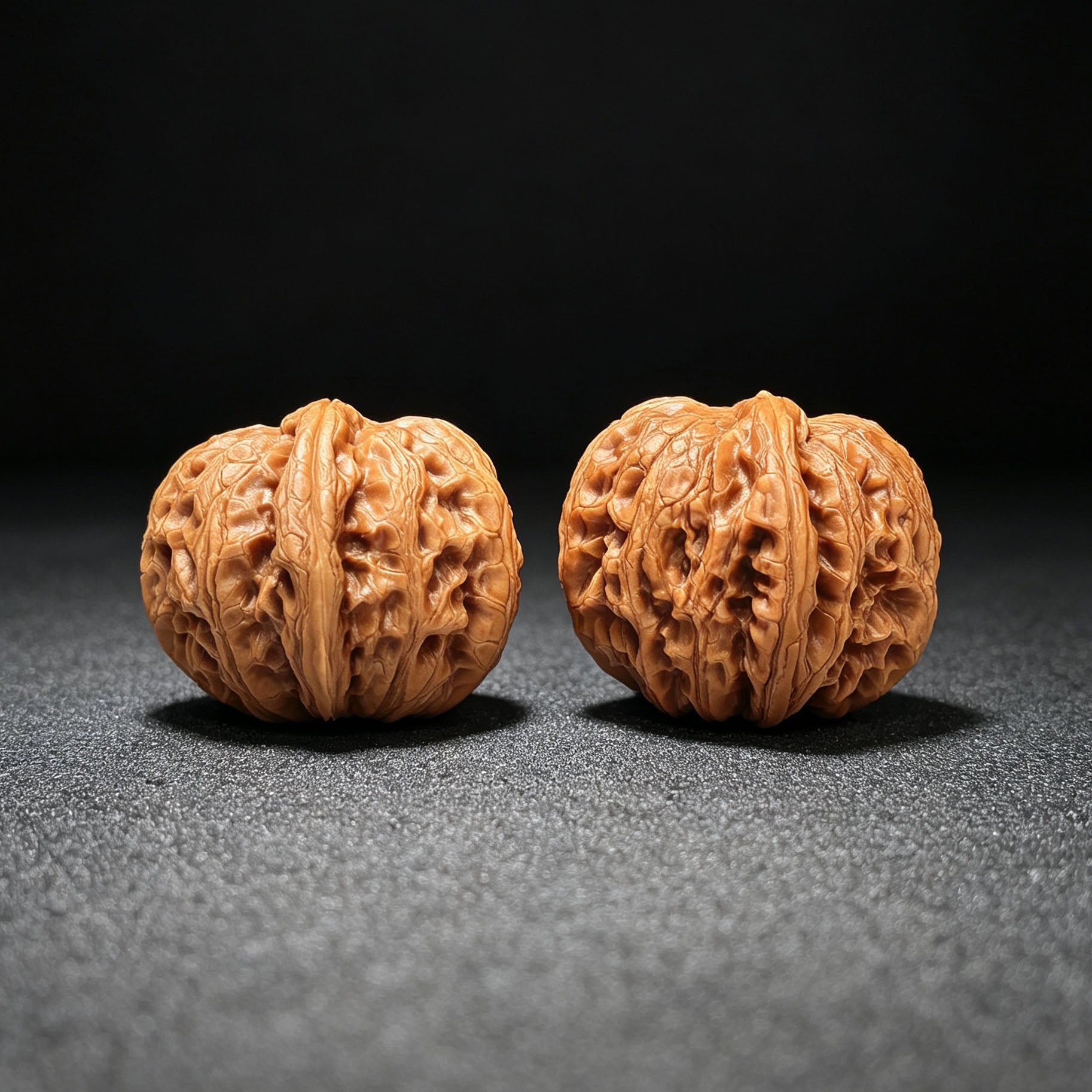 "Pinggu Sycee Ingot" Pinggu Yuanbao PGYB-1502C Low-Profile Wenwan Walnuts Pair | 38.0mm x 40.0mm | PGYB-1502C - ThePatinaProject