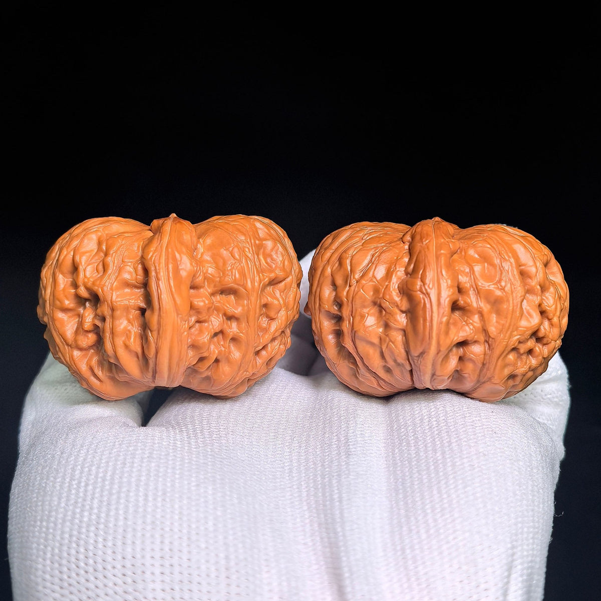 "Pinggu Sycee" Pinggu Yuanbao PGYB-CWB1E Wenwan Walnuts Collector Pair | 41.0mm x 47.0mm | Stock ID: PGYB-CWB1E - ThePatinaProject