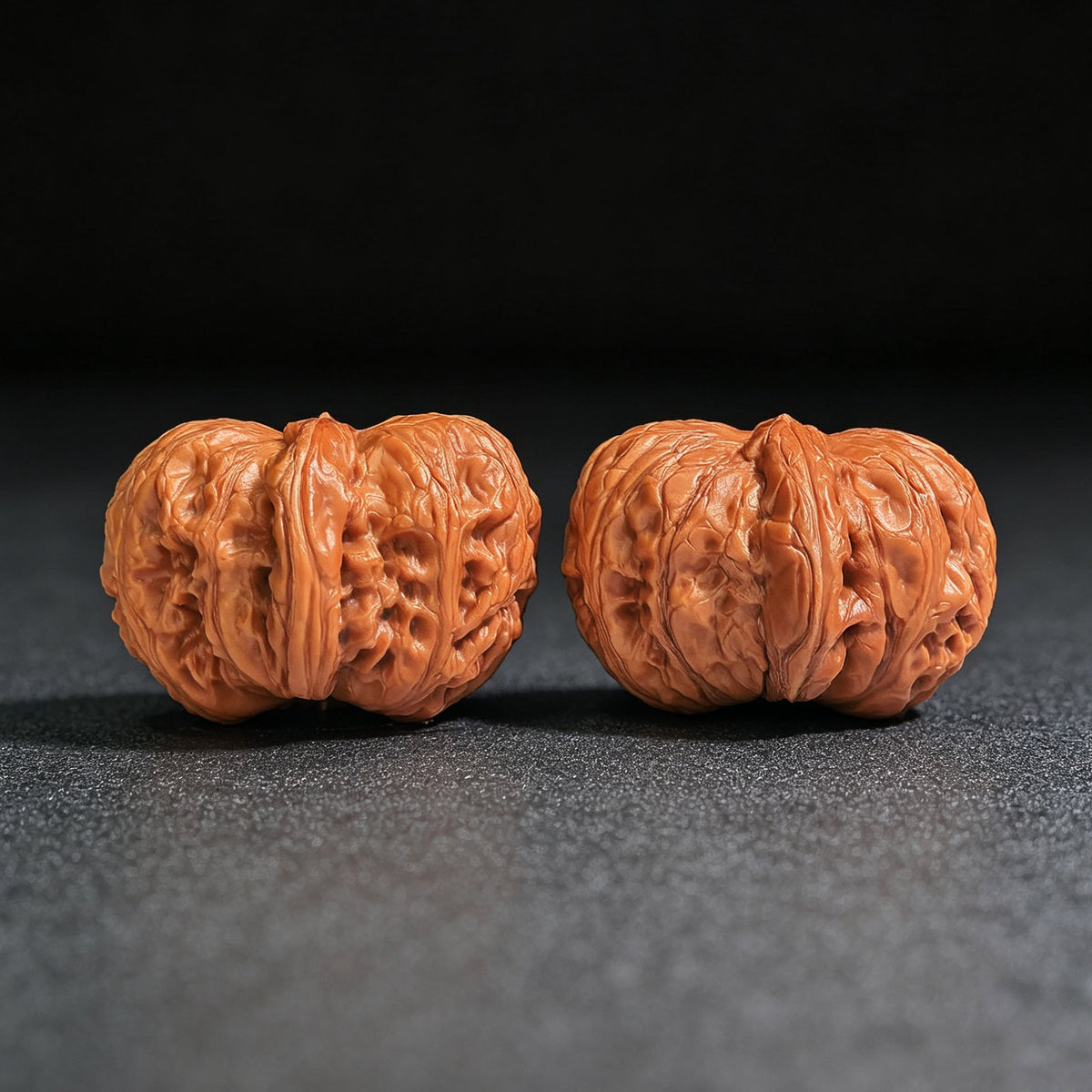 "Pinggu Sycee" Pinggu Yuanbao PGYB-CWB1E Wenwan Walnuts Collector Pair | 41.0mm x 47.0mm | Stock ID: PGYB-CWB1E - ThePatinaProject