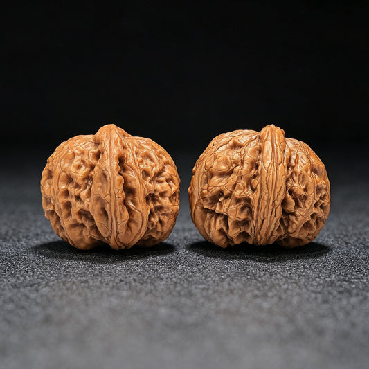 "Pinggu Sycee Turtle-Back Buddha Belly" Pinggu Yuanbao Guibei Fodu Wenwan Walnuts Pair | 38.0mm x 40.0mm | PGYBFD-C238E - ThePatinaProject
