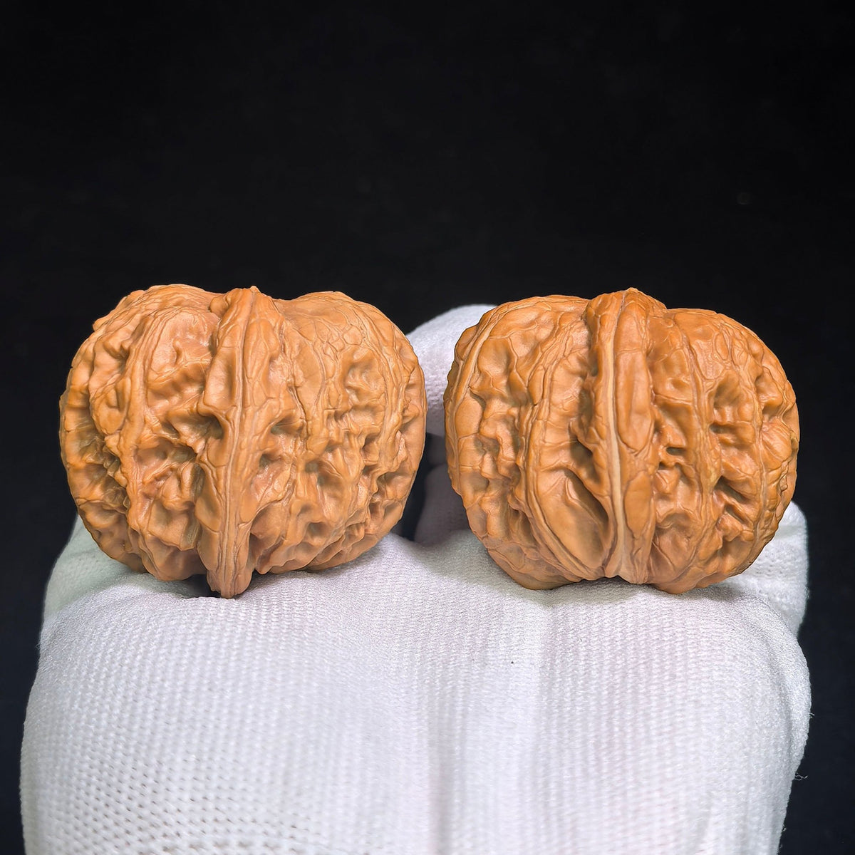 "Pinggu Yuanbao" Classic Ingot Silhouette Heirloom Wenwan Walnuts Pair | 41.0mm x 45.0mm | PGYB-801 - ThePatinaProject