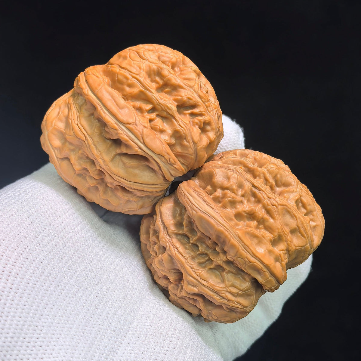 "Pinggu Yuanbao" Classic Ingot Silhouette Heirloom Wenwan Walnuts Pair | 41.0mm x 45.0mm | PGYB-801 - ThePatinaProject
