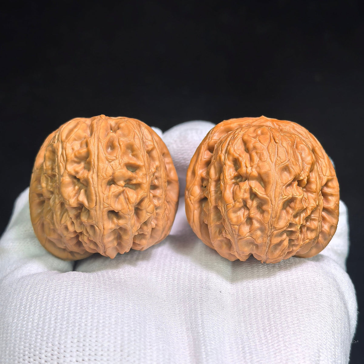 "Pinggu Yuanbao" Classic Ingot Silhouette Heirloom Wenwan Walnuts Pair | 41.0mm x 45.0mm | PGYB-801 - ThePatinaProject