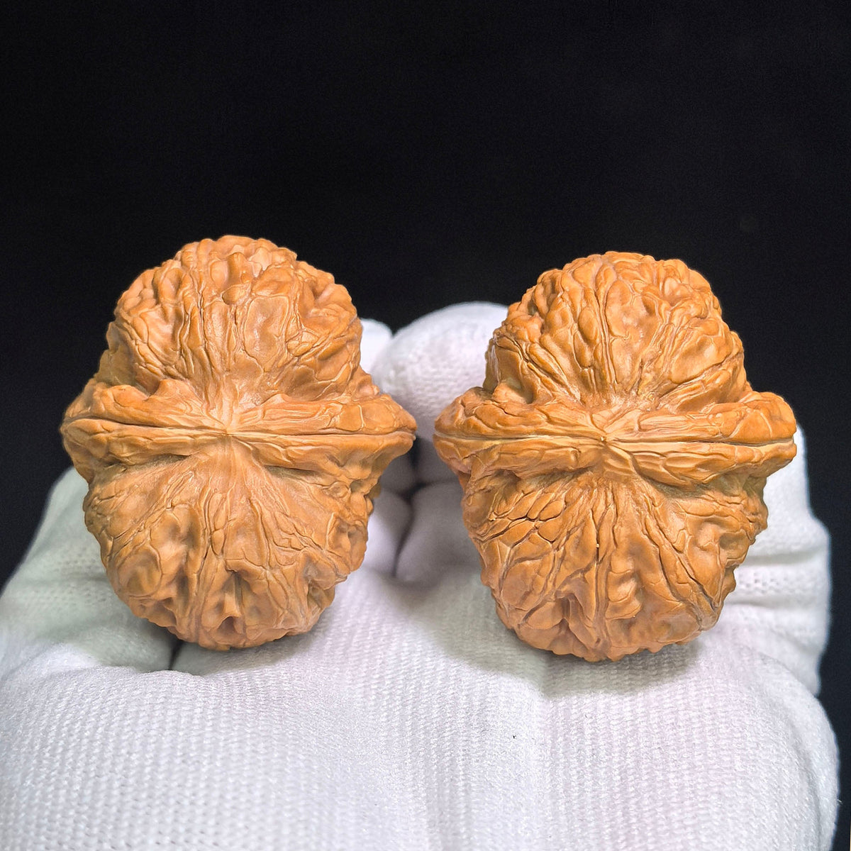 "Pinggu Yuanbao" Classic Ingot Silhouette Heirloom Wenwan Walnuts Pair | 41.0mm x 45.0mm | PGYB-801 - ThePatinaProject