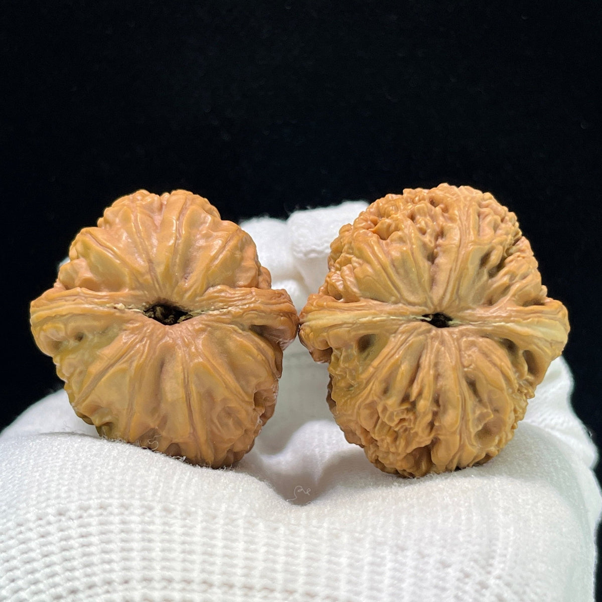 Pinggu Yuanbao (Gold Ingot) Scholar Walnuts Pair | 34.0mm x 37.0mm | Stock ID: PGYB-1104 - ThePatinaProject