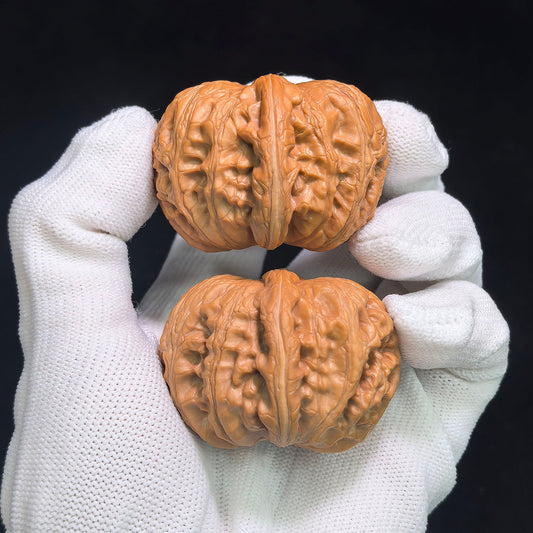 "Pinggu Yuanbao / Ping Gu Yuan Bao" Heirloom Collection Wenwan Walnuts Pair | 41.0mm x 46.0mm | PGYB-1001 - ThePatinaProject