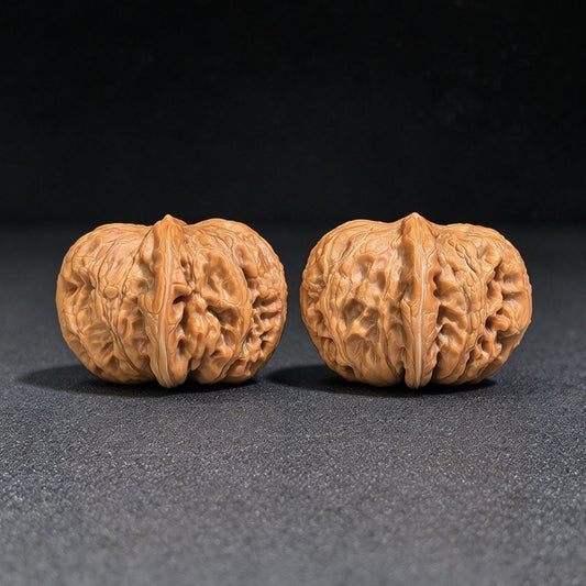 "Pinggu Yuanbao / Ping Gu Yuan Bao" Heirloom Collection Wenwan Walnuts Pair | 41.0mm x 46.0mm | PGYB-1001 - ThePatinaProject