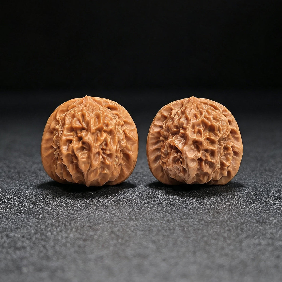 Porcelain Doll × Chengde Official Seal Wenwan Walnut Pair — 37.0mm x 35.0mm | CWWXCDGY-17A6C - ThePatinaProject
