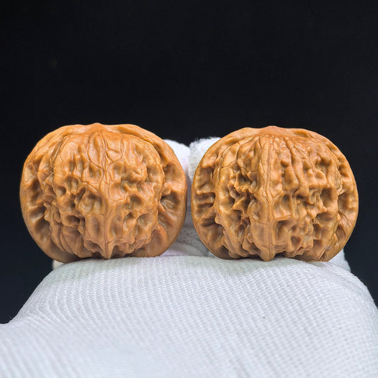 "Porcelain Doll" Ciwawa CWW-17B4C Low-Profile Wenwan Walnuts Pair | 38.0mm x 37.0mm | CWW-17B4C - ThePatinaProject