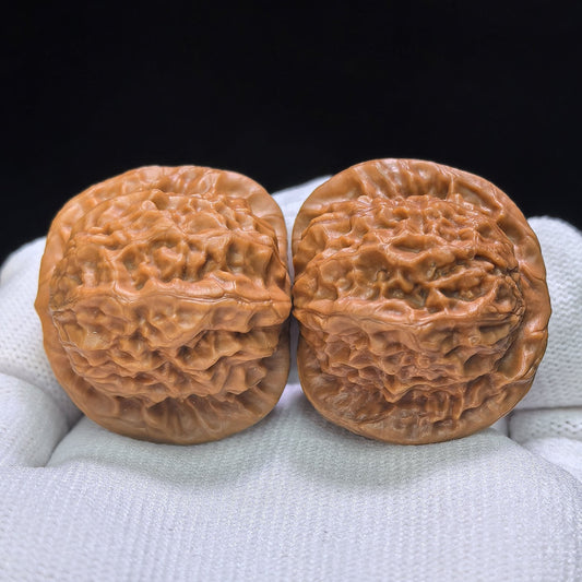 "Porcelain Doll" Ciwawa Wenwan Walnuts Pair | 37.0mm x 35.0mm | CWW-1504C - ThePatinaProject