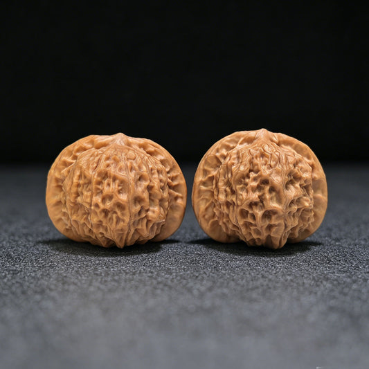 "Porcelain Doll" Ciwawa Wenwan Walnuts (Pair) | 41.0mm x 37.0mm | Stock ID: CWW-1505C - ThePatinaProject