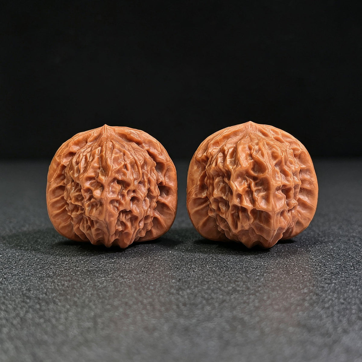 "Porcelain Doll x Chengde Official Seal" Ciwawawa CWW-802C Heirloom Wenwan Walnuts Pair | 35.0mm x 35.0mm | CWW-802C - ThePatinaProject