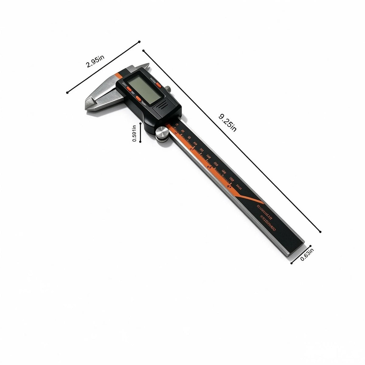 Precision Digital Vernier Caliper | Stainless Steel Electronic Micrometer with Large LCD Screen, mm/inch Conversion & Zero Function (Protective Case Included) - ThePatinaProject