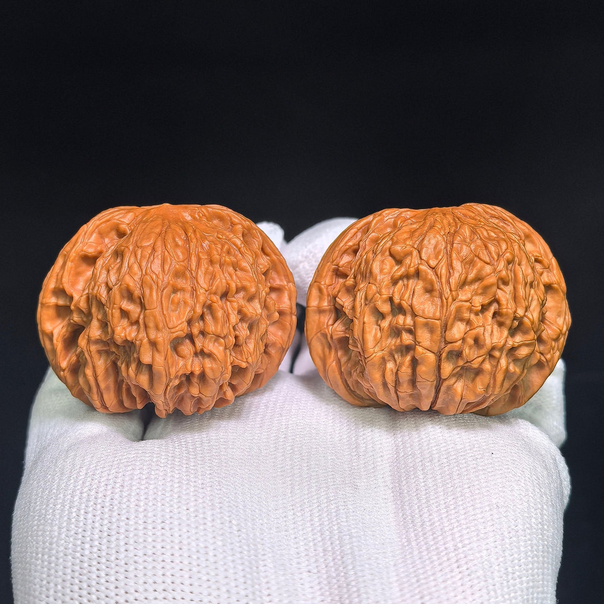Precision-Matched Classic Millstone (Mopan) Scholar Walnut Pair — 46.0mm x 42.0mm | MP-CWB0E - ThePatinaProject