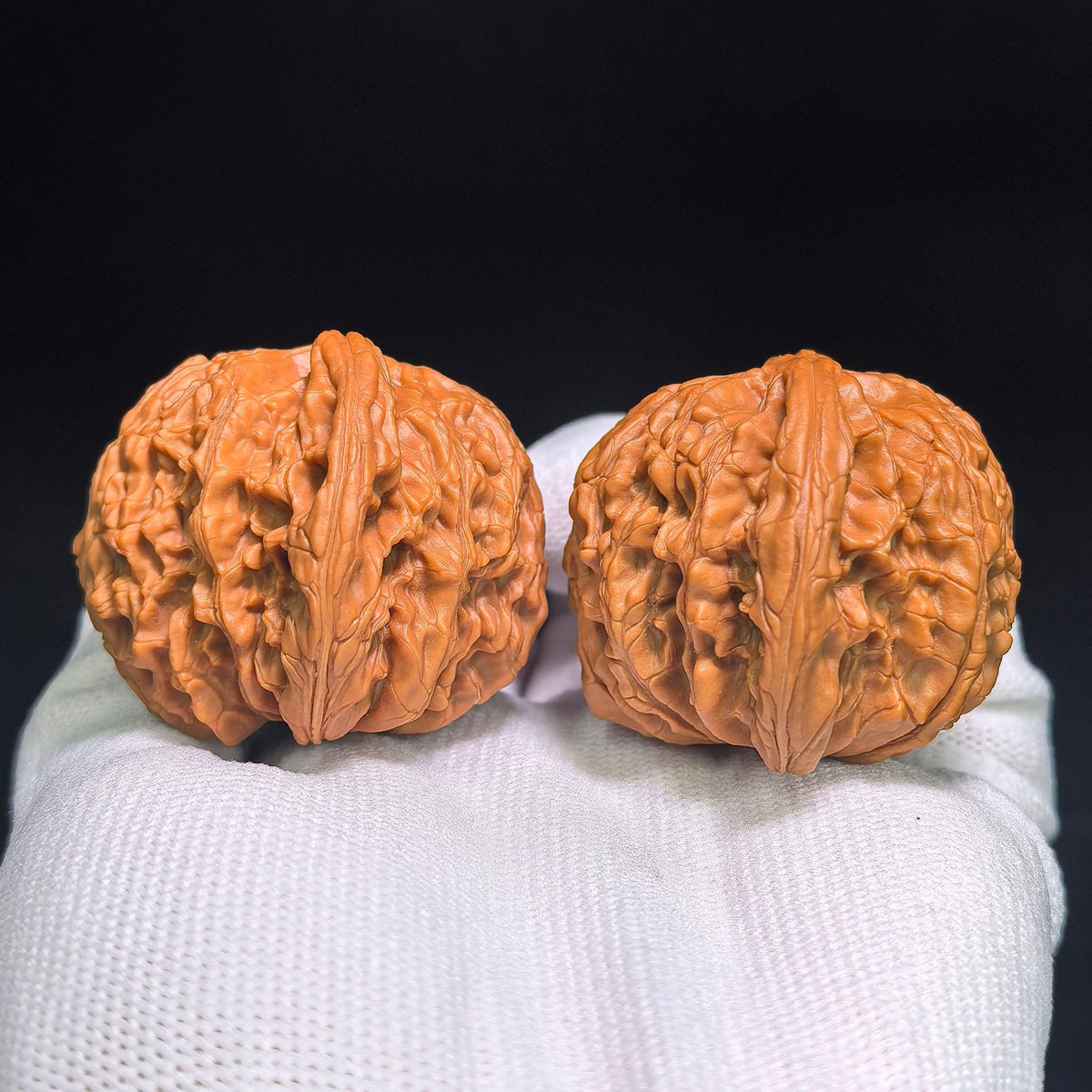 Precision-Matched Classic Millstone (Mopan) Scholar Walnut Pair — 46.0mm x 42.0mm | MP-CWB0E - ThePatinaProject
