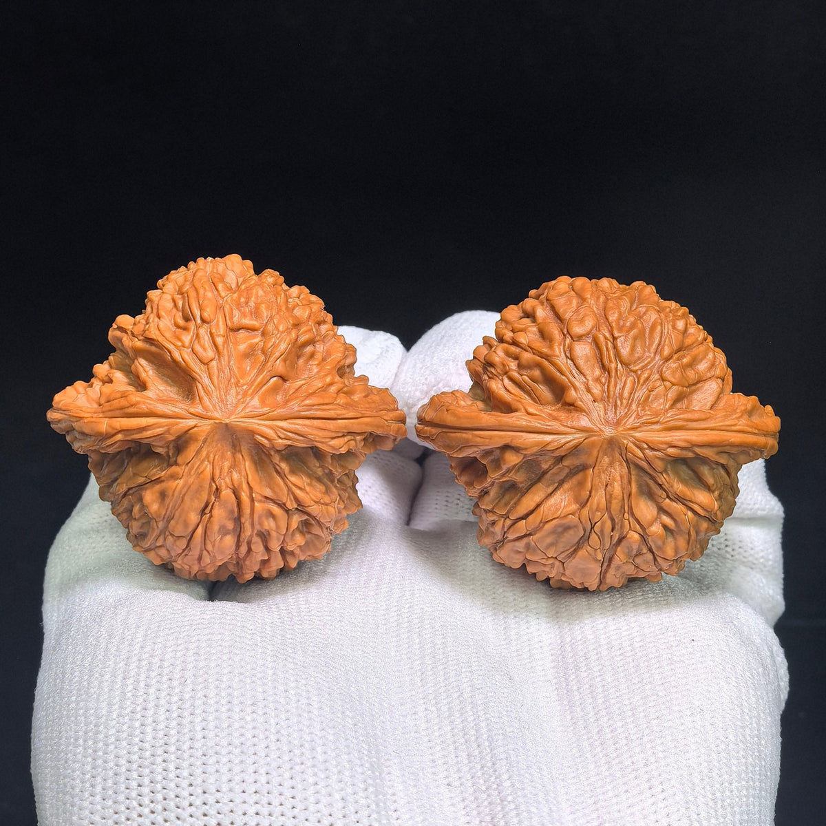 Precision-Matched Classic Millstone (Mopan) Scholar Walnut Pair — 46.0mm x 42.0mm | MP-CWB0E - ThePatinaProject