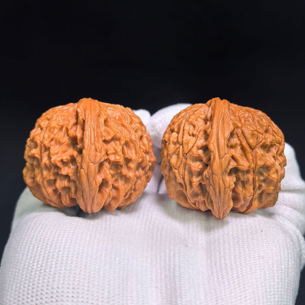 Precision-Matched Classic Millstone (Mopan) Scholar Walnut Pair — 46.0mm x 42.0mm | MP-CWB0E - ThePatinaProject
