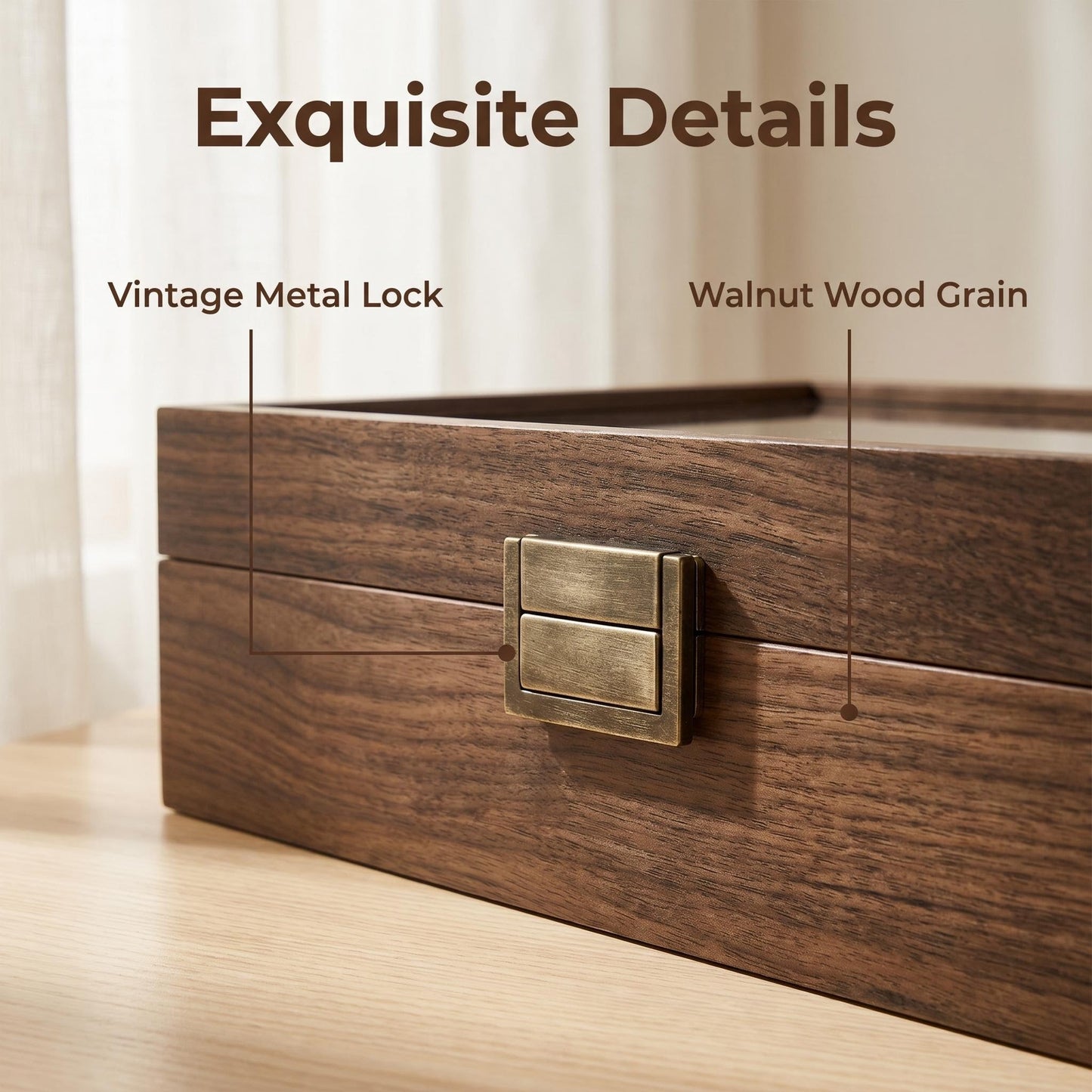 Premium 12-Compartment Wenwan Walnut Collection Storage Box | Wooden Display Case for Scholar Walnuts & Patina Treasures | [US Domestic Shipping Only] - ThePatinaProject
