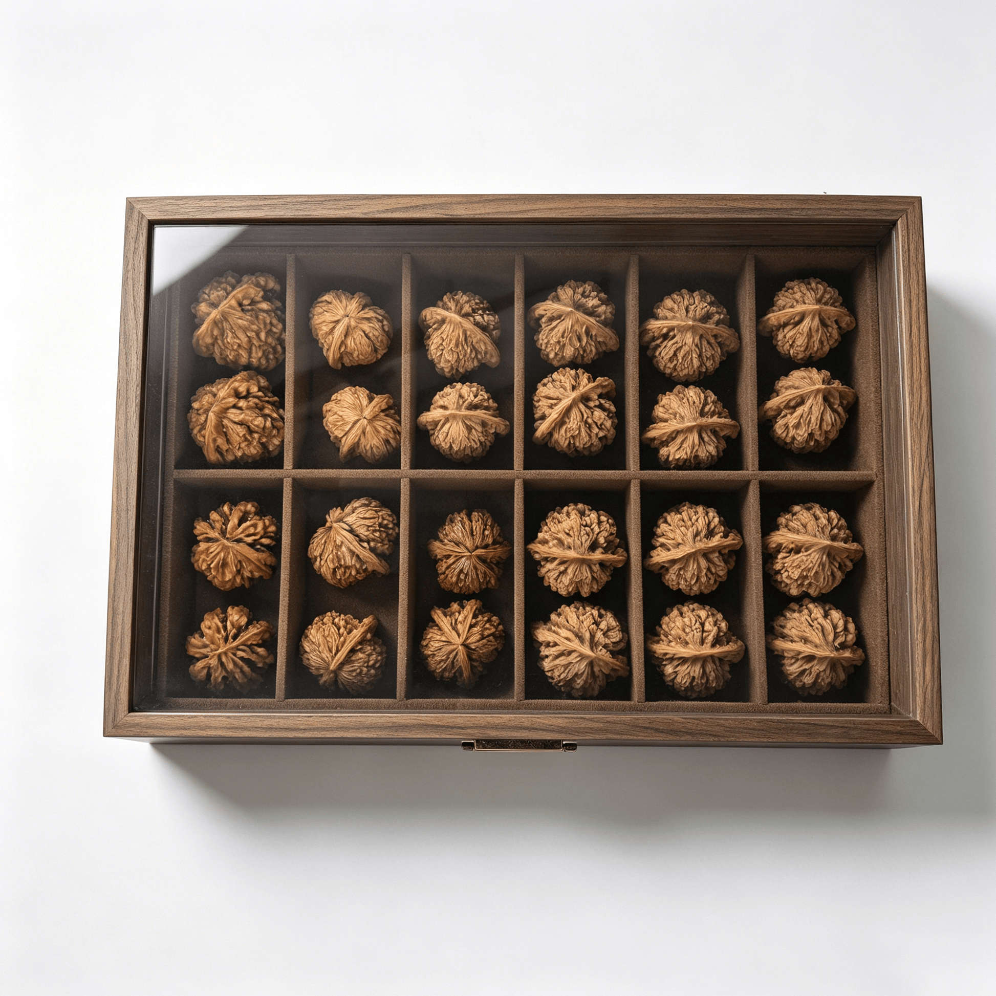 Premium 12-Compartment Wenwan Walnut Collection Storage Box | Wooden Display Case for Scholar Walnuts & Patina Treasures | [US Domestic Shipping Only] - ThePatinaProject