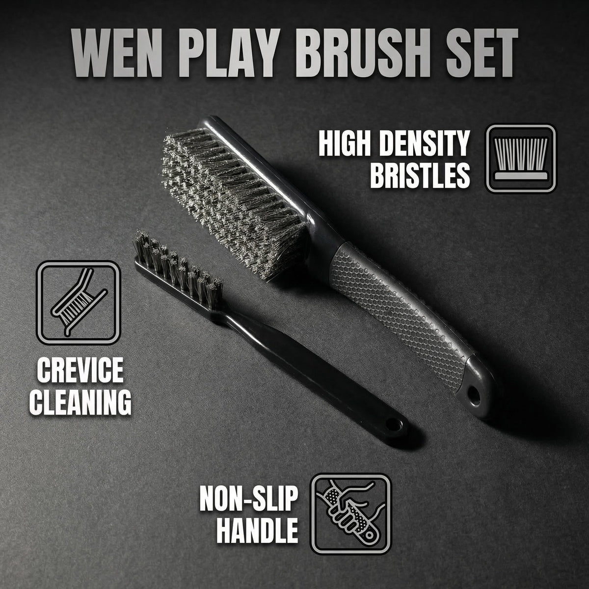 Professional Wenwan Walnut Wire Brush Set | Soft 304 Steel Polishing Brush & Single-Row Hard Steel Cleaning Brush - ThePatinaProject