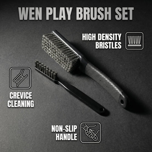 Professional Wenwan Walnut Wire Brush Set | Soft 304 Steel Polishing Brush & Single-Row Hard Steel Cleaning Brush - ThePatinaProject