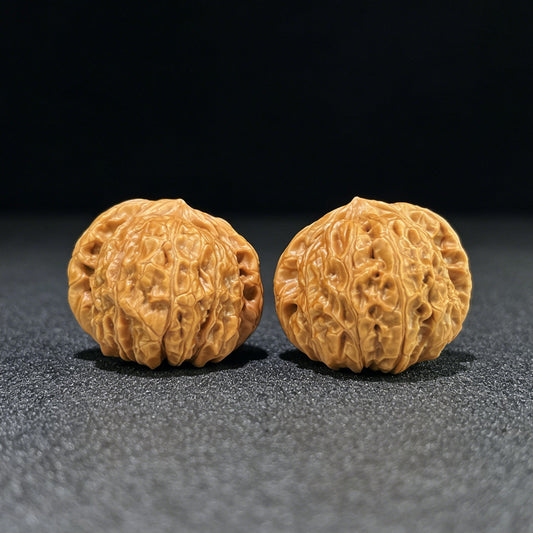 "Pumpkin Block" Nanguadun Wenwan Walnuts Pair | 39.0mm x 40.0mm | NGD-1005 - ThePatinaProject