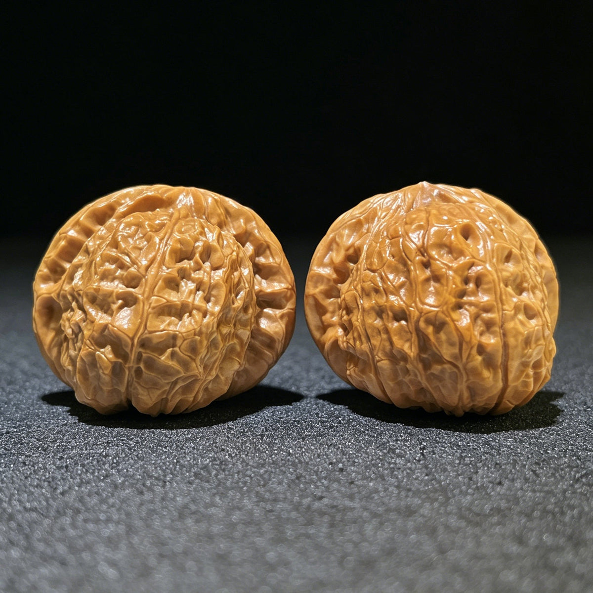"Pumpkin Block" Nanguadun Wenwan Walnuts Pair | 42.0mm x 44.0mm | NGD-1102 - ThePatinaProject