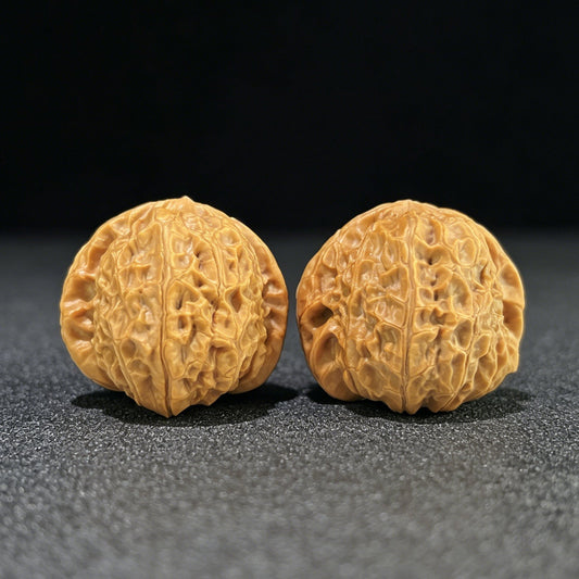 "Pumpkin Block" Nanguadun Wenwan Walnuts Pair | 43.0mm x 45.0mm | NGD-1003 - ThePatinaProject