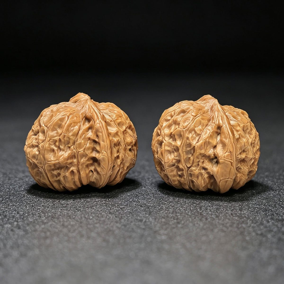 "Pumpkin Mound Vulture" Nanguadun Zuoshandiao Special Hybrid Wenwan Walnuts Pair | 42.0mm x 46.0mm | NGDZSD-C234E - ThePatinaProject