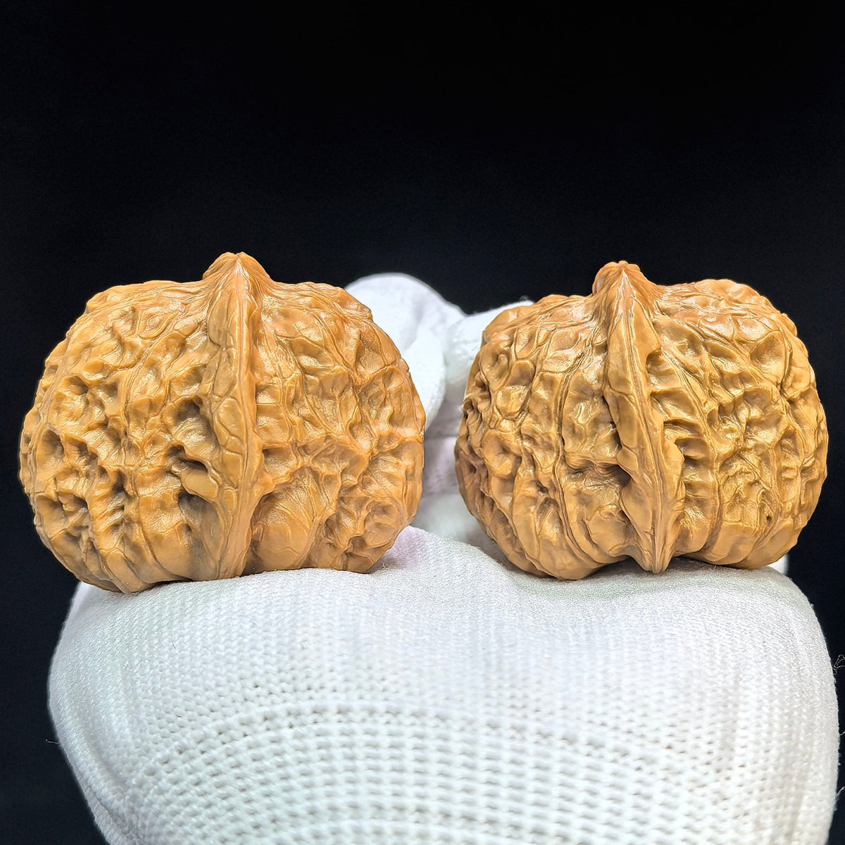 Pumpkin Mound Wenwan Walnut Pair — 38.0mm x 44.0mm | Boutique Grade | NGD-1505C - ThePatinaProject