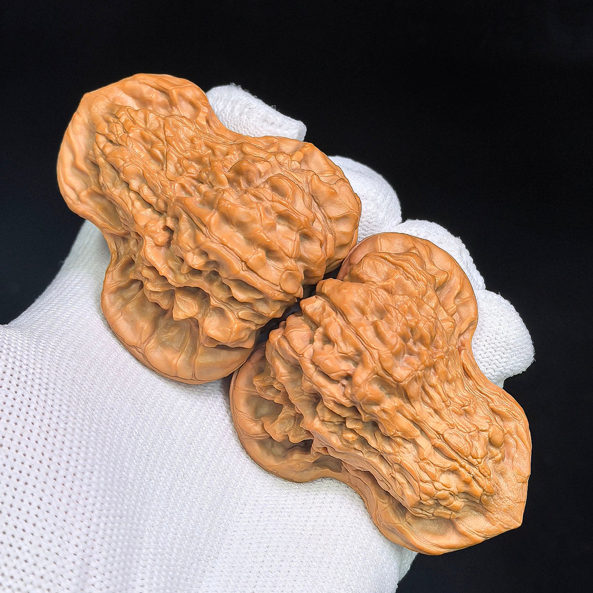 "Qilin Pattern Gourd / Fu Lu Gourds" Heirloom Collection Wenwan Walnuts Pair | 47.0mm x 42.0mm | QLHL-C1C0E - ThePatinaProject