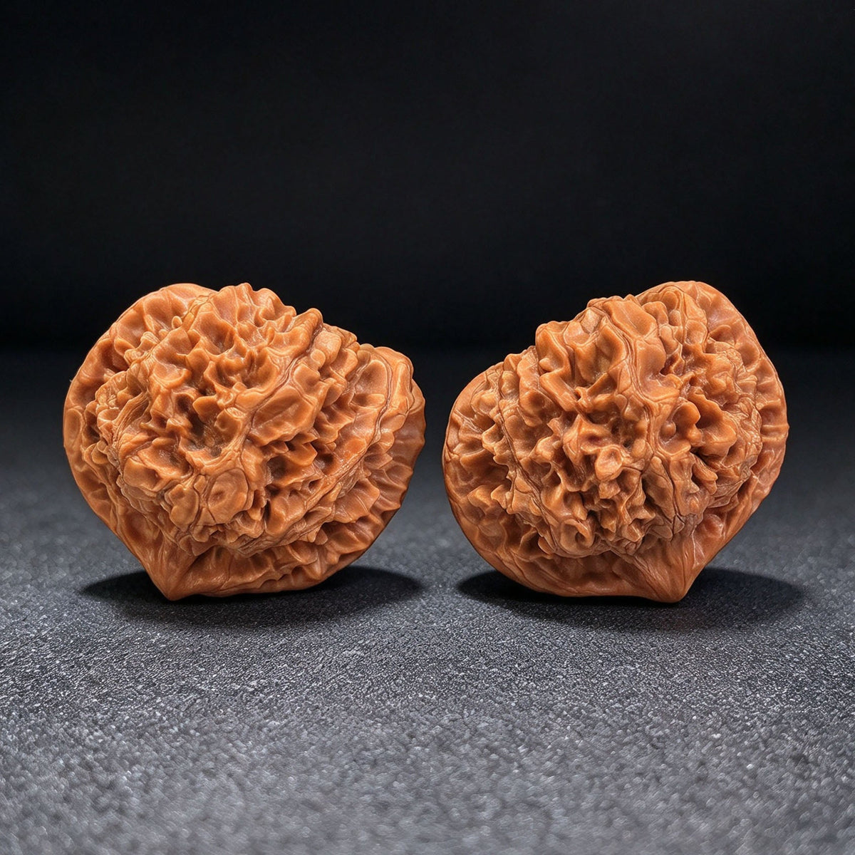 “Qilin Pattern Pantao” Broad-Bodied Wenwan Walnuts Pair | 48.0mm × 46.0mm | QLWPT-CWC1E - ThePatinaProject