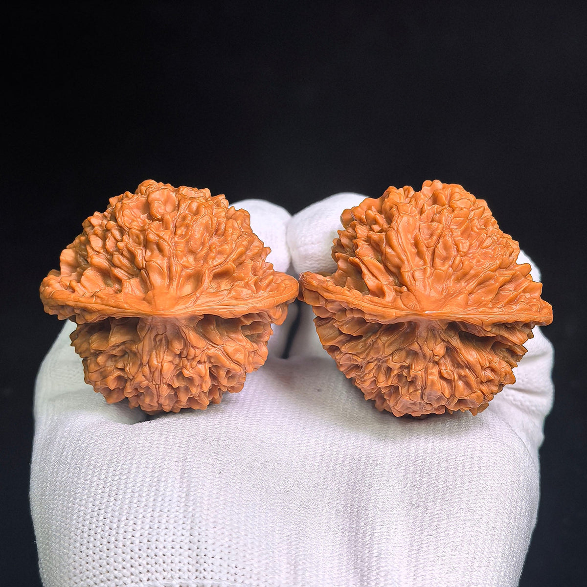 “Qilin Pattern Pantao” Broad-Bodied Wenwan Walnuts Pair | 48.0mm × 46.0mm | QLWPT-CWC1E - ThePatinaProject