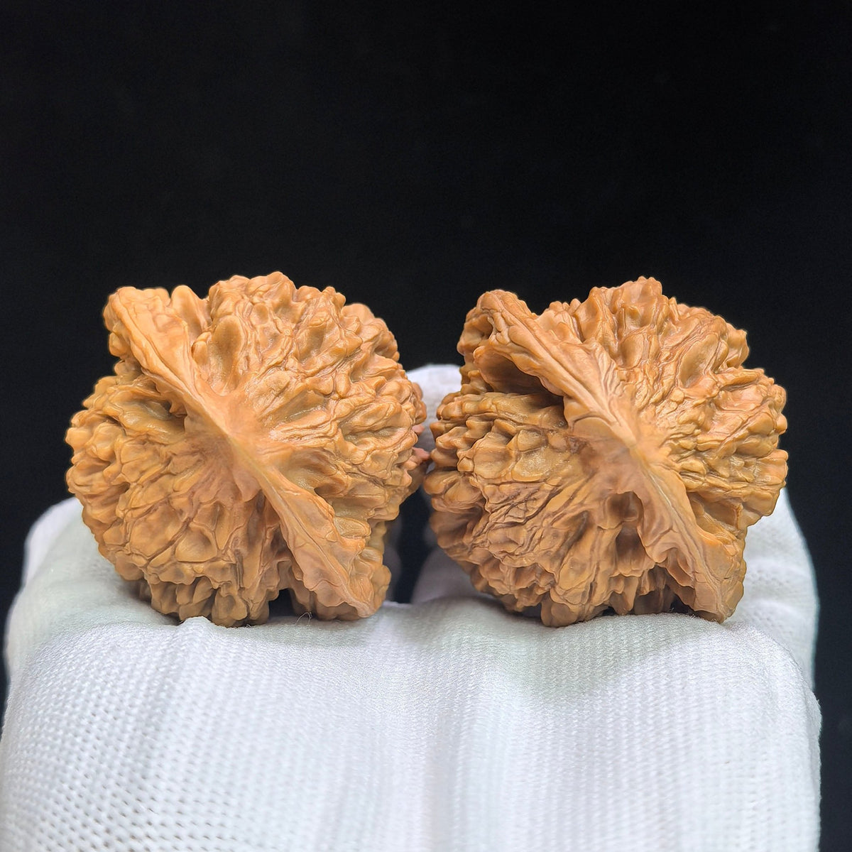 “Qilin Pattern” Qilin Wen Large Deep-Textured Wenwan Walnut Pair | 48.0mm × 44.0mm | QLW-17C9C - ThePatinaProject