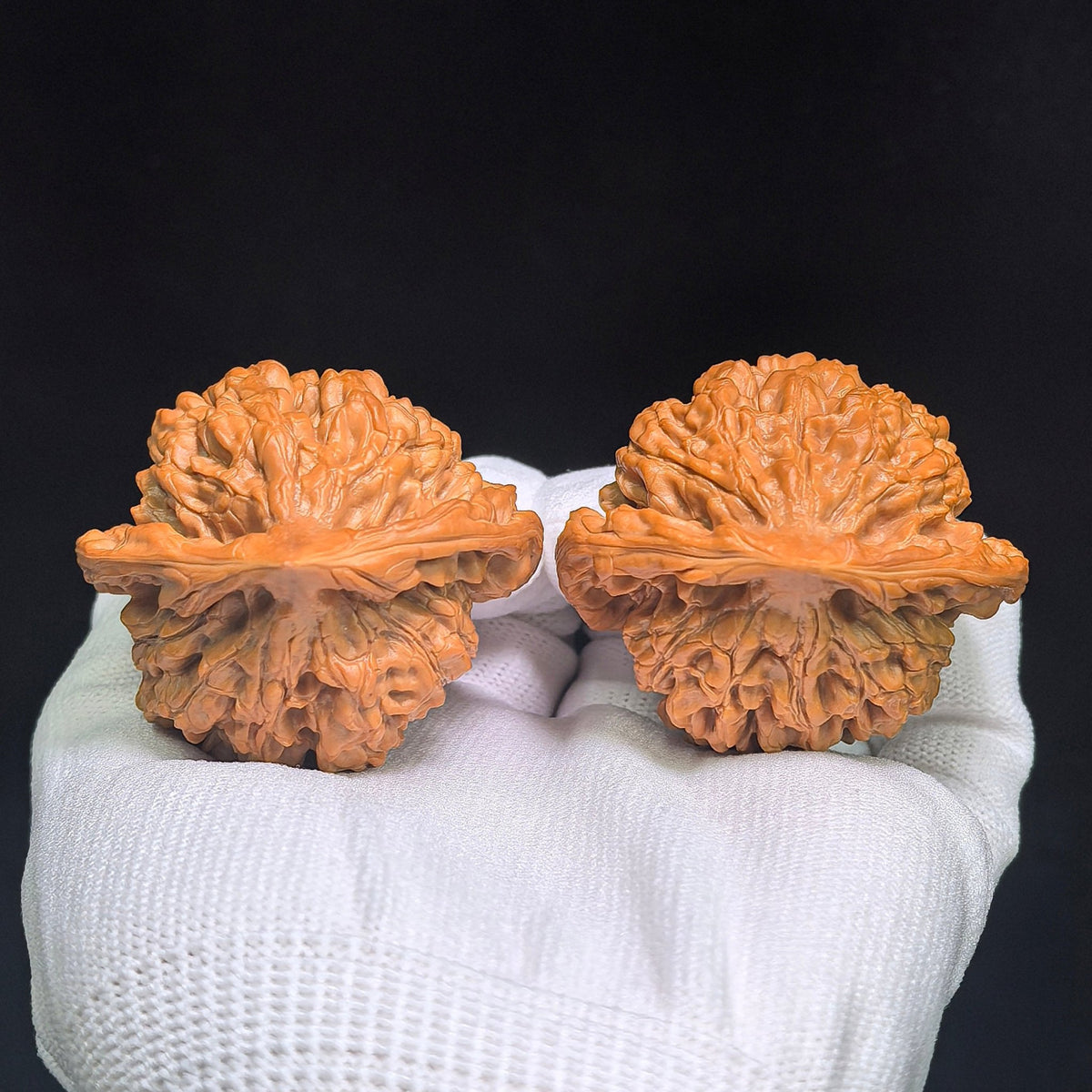 Qilin Pattern Twin-Form Wenwan Walnuts Pair | Large Sculptural Natural Form | 52.0mm × 45.0mm | QLWSBT-CWA6E - ThePatinaProject