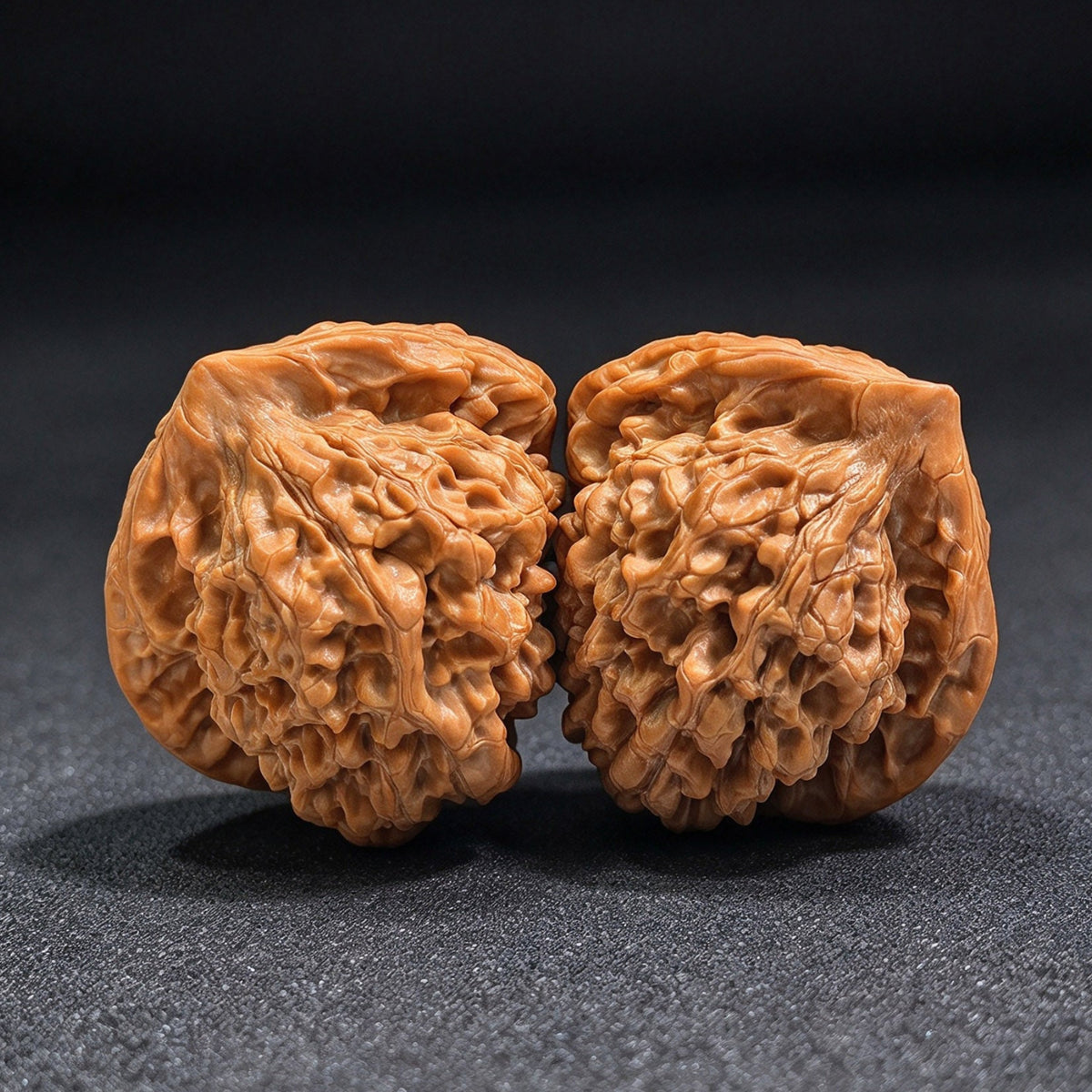 Qilin Pattern Twin-Form Wenwan Walnuts Pair | Large Sculptural Natural Form | 52.0mm × 45.0mm | QLWSBT-CWA6E - ThePatinaProject