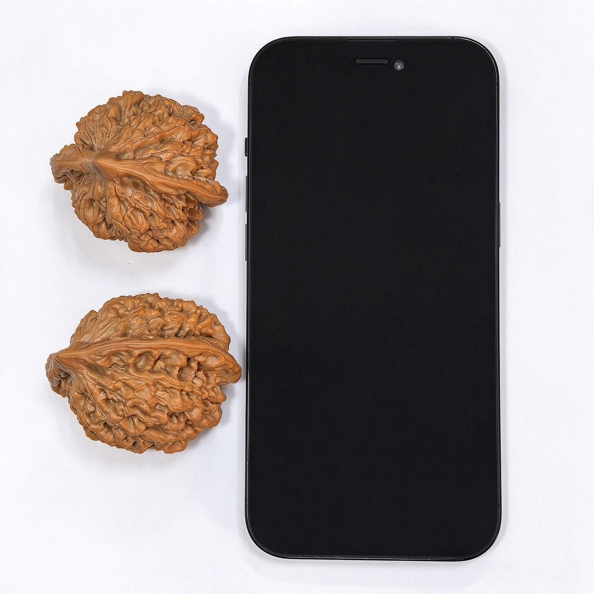 Qilin Pattern Twin-Form Wenwan Walnuts Pair | Large Sculptural Natural Form | 52.0mm × 45.0mm | QLWSBT-CWA6E - ThePatinaProject