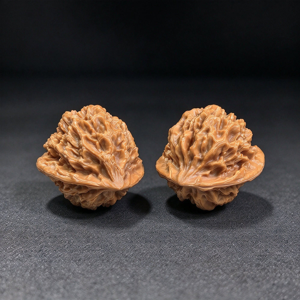 Qilin-Spined Hedgehog Wenwan Walnut Pair | 43.0mm x 43.0mm | QLCW-C1D0E - ThePatinaProject