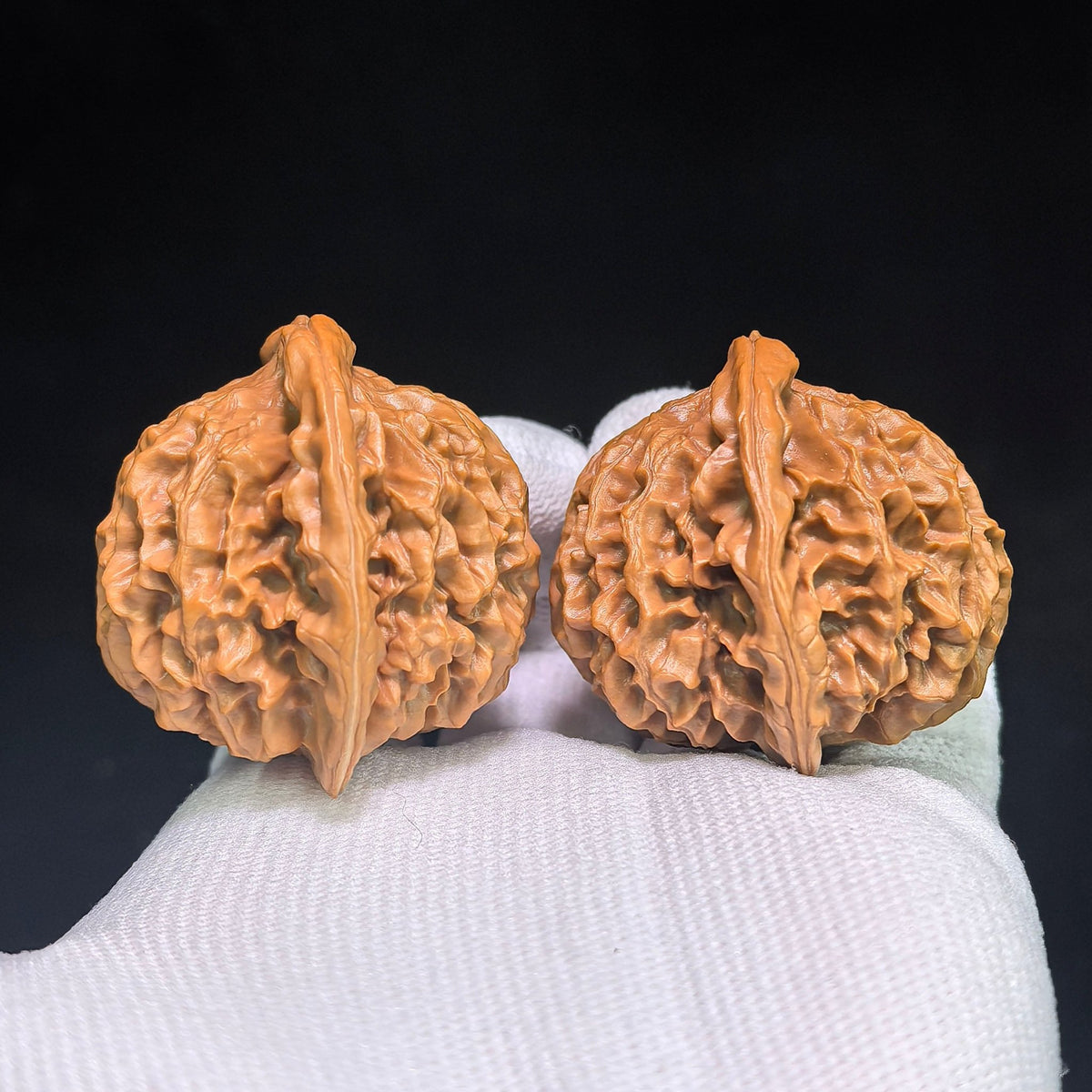 "Qin Gong Zi / Master Qin" Heirloom Collection Wenwan Walnuts Pair | 42.0mm x 39.0mm | QGZ-801 - ThePatinaProject
