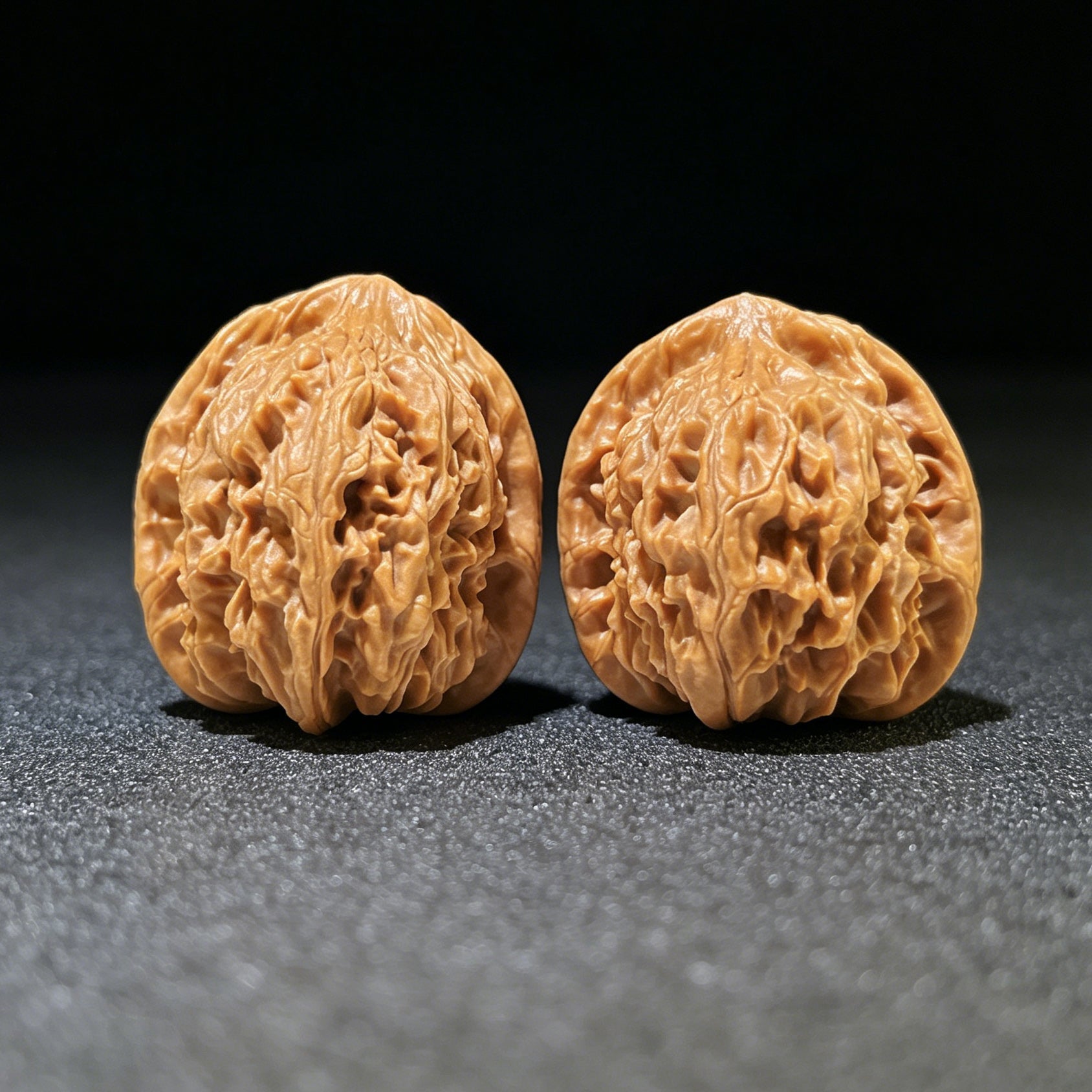 Red Cross Lion Head (Hong Shi Zi) Wenwan Walnuts | 37.0mm x 39.0mm | HSZ-1102 - ThePatinaProject