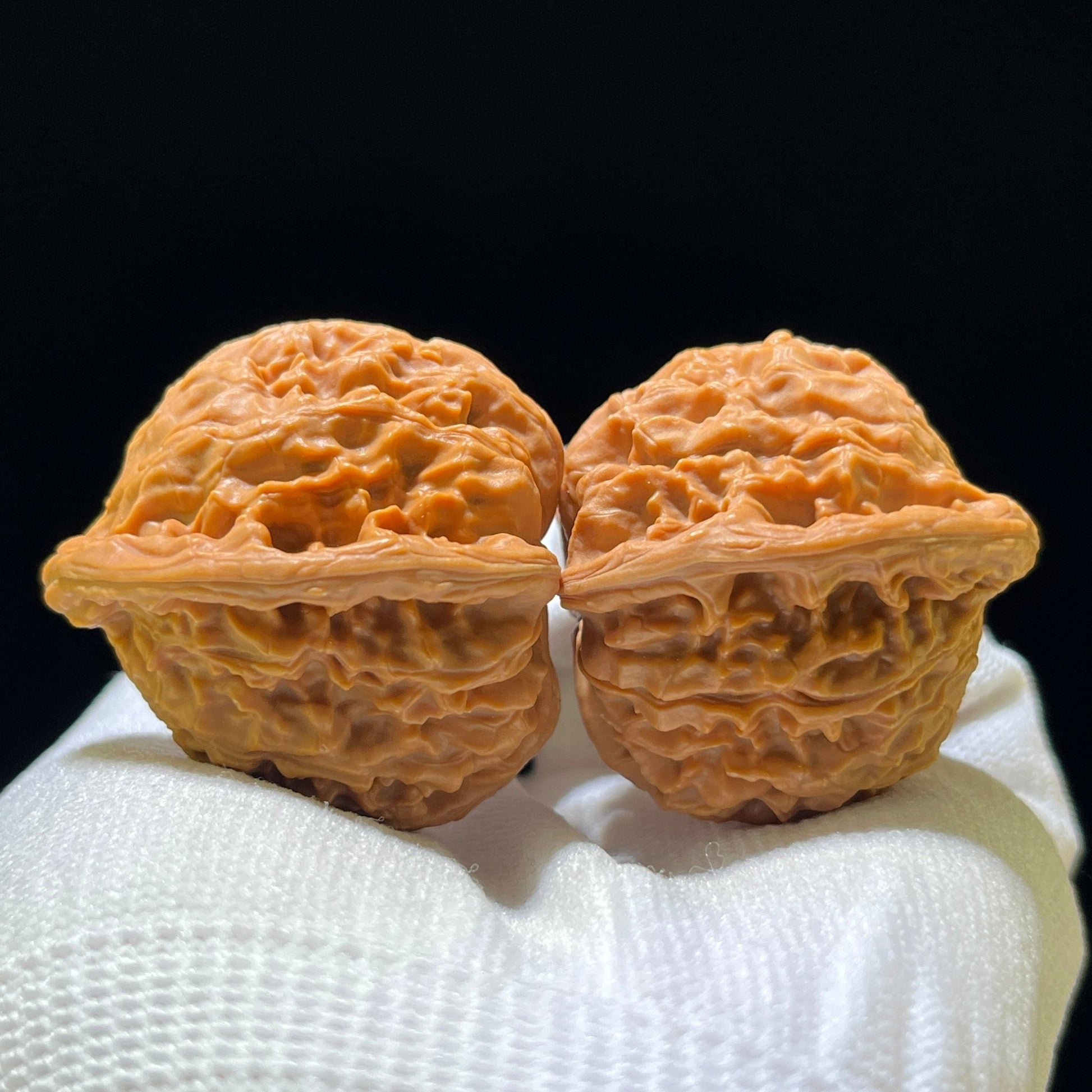 Red Cross Lion Head (Hong Shi Zi) Wenwan Walnuts | 37.0mm x 39.0mm | HSZ-1102 - ThePatinaProject