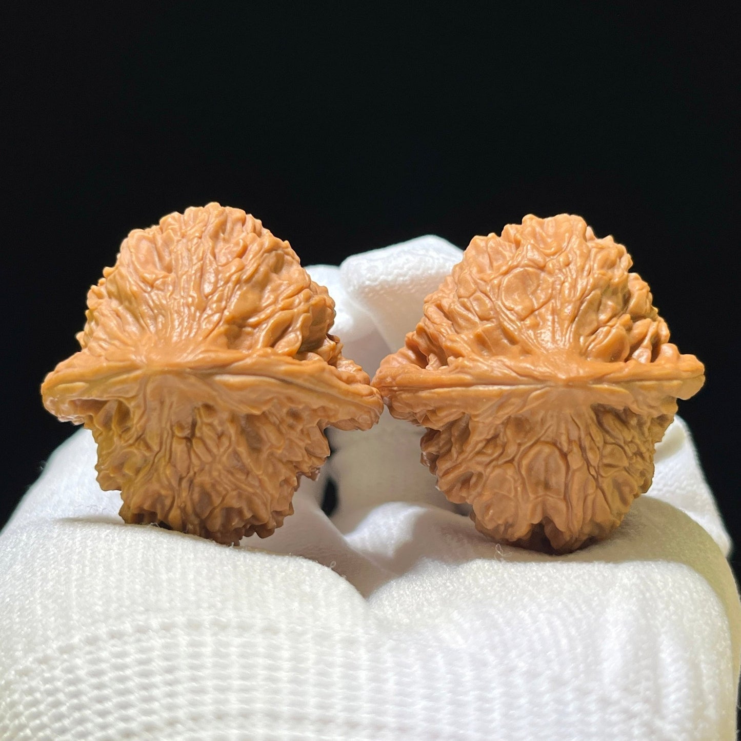 Red Cross Lion Head (Hong Shi Zi) Wenwan Walnuts | 37.0mm x 39.0mm | HSZ-1102 - ThePatinaProject