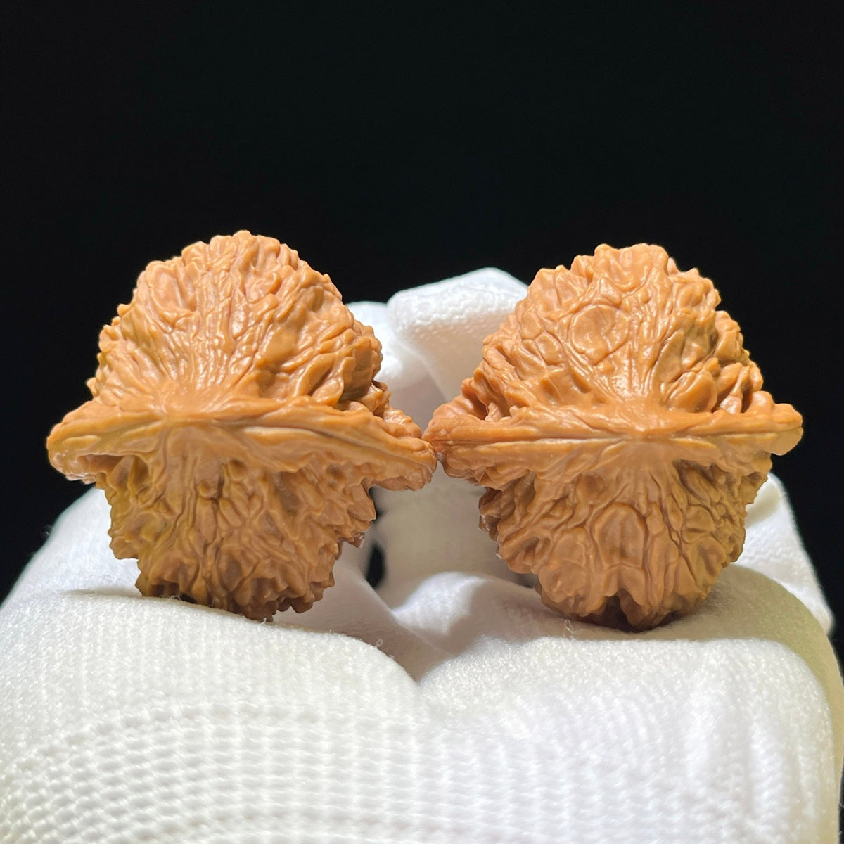 Red Cross Lion Head (Hong Shi Zi) Wenwan Walnuts | 37.0mm x 39.0mm | HSZ-1102 - ThePatinaProject