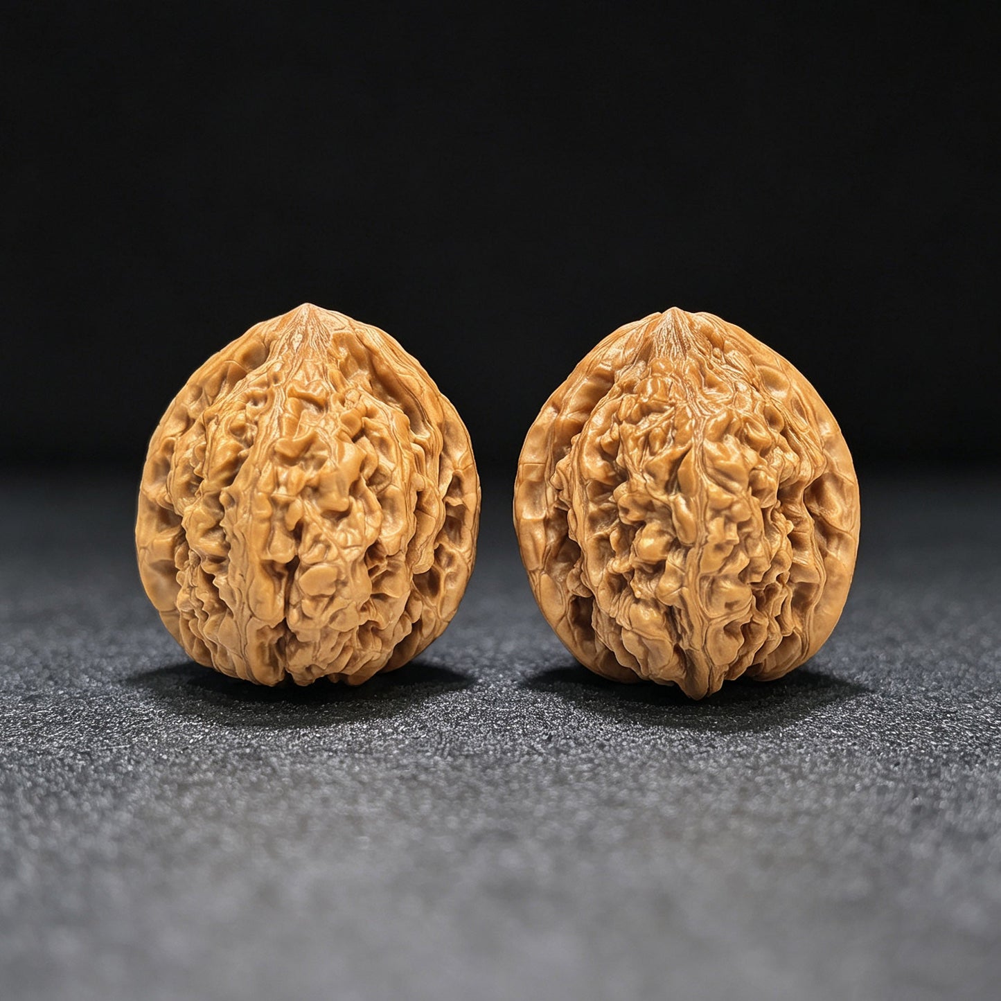 "Red Koi" Hongjinli Low-Profile Wenwan Walnuts Pair | 37.0mm x 40.0mm | HJL-1502C - ThePatinaProject