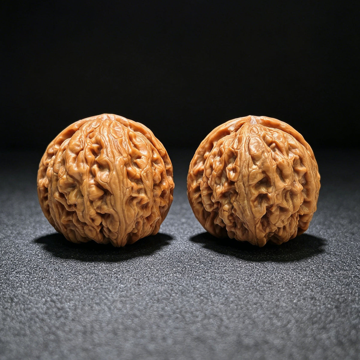 "Red Koi" Hongjinli Wenwan Walnuts Pair | 40.0mm x 42.0mm | HJL-1551C - ThePatinaProject